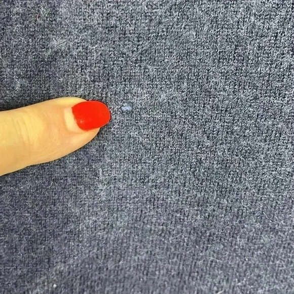 Modern Soul Womens Cardigan Blue L Open Front Long Lines 96% Wool Knit EUC Flaws - Picture 8 of 12